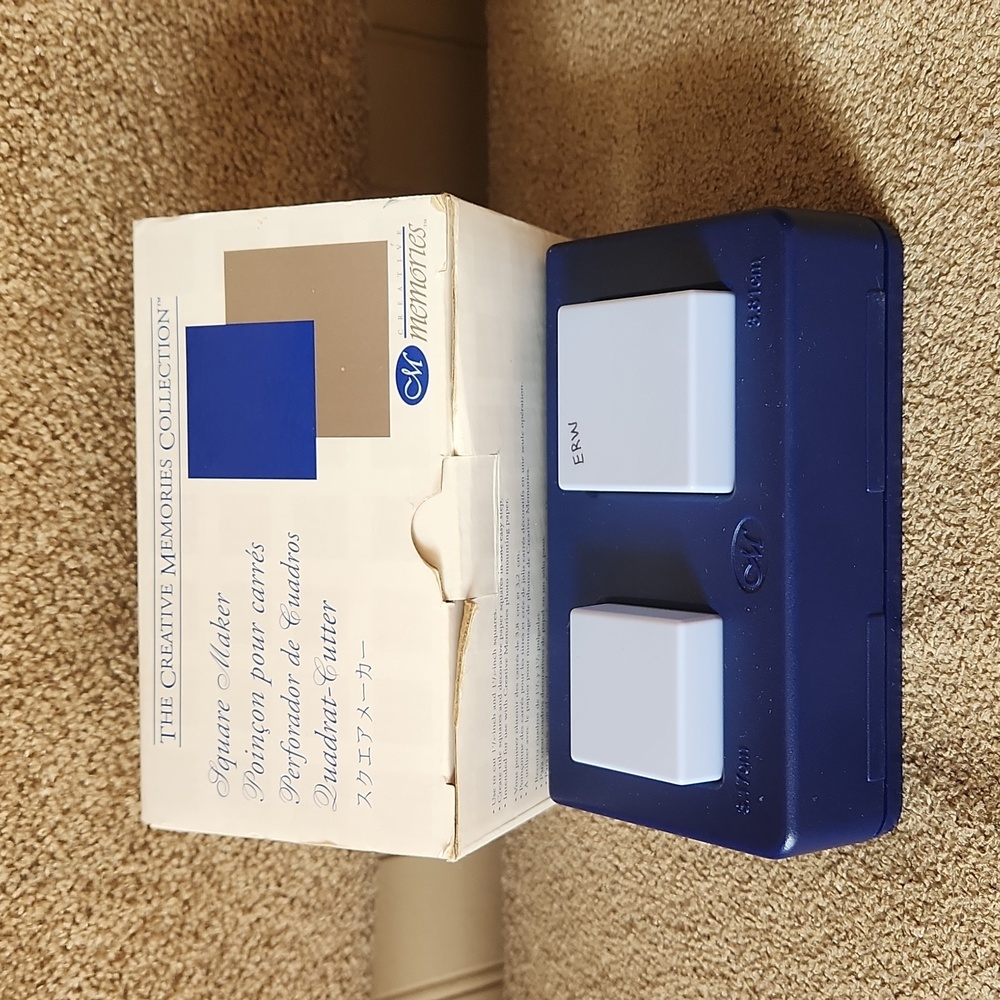 EUC Creative Memories Square maker 1 12" and 1 1/4" Comes with box